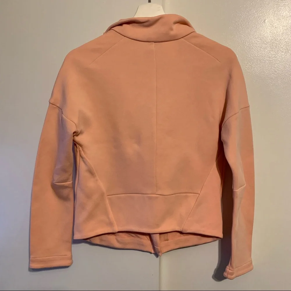 Adidas girl 11-12 youth Id jacket form fitting 2 pockets glow pink athletic gym